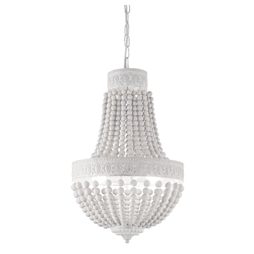 Ideal Lux - Пендел MONET 6xE14/40W/230V Ø 50 см коноп/бял
