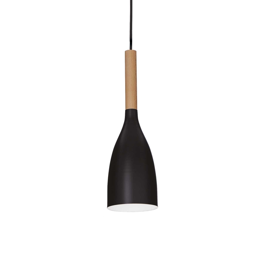 Ideal Lux - Пендел на кабел MANHATTAN 1xE14/40W/230V Ø 11 см черен/бук
