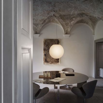 Ideal Lux - Пендел на кабел MAPA 1xE27/42W/230V Ø 20 см бял