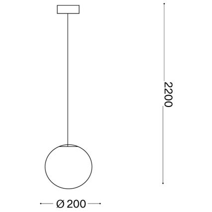 Ideal Lux - Пендел на кабел MAPA 1xE27/42W/230V Ø 20 см бял