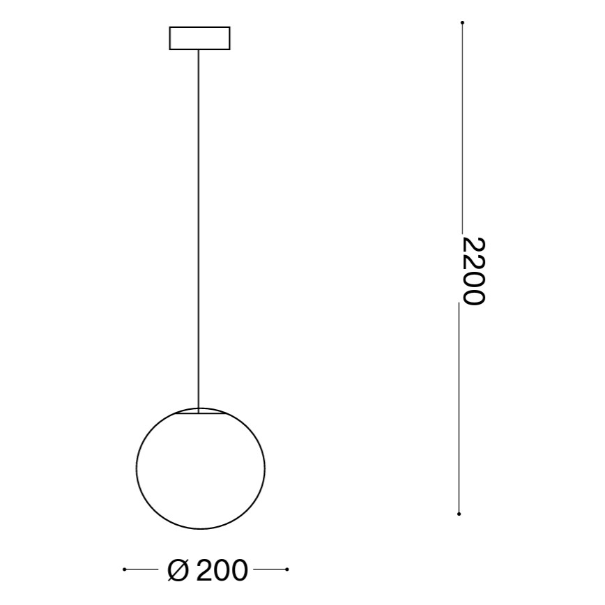 Ideal Lux - Пендел на кабел MAPA 1xE27/42W/230V Ø 20 см бял