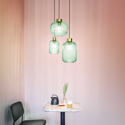 Ideal Lux - Пендел на кабел MINT 1xE27/60W/230V Ø 14 см зелен