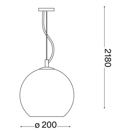Ideal Lux - Пендел NEMO 1xE27/42W/230V Ø 20 см бежов