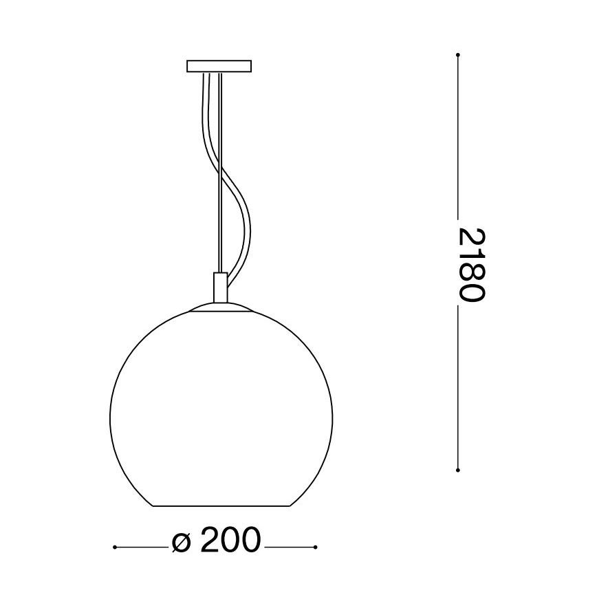 Ideal Lux - Пендел NEMO 1xE27/42W/230V Ø 20 см бежов