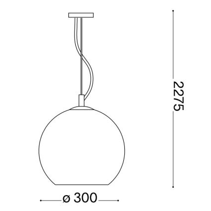 Ideal Lux - Пендел NEMO 1xE27/42W/230V Ø 30 см бежов
