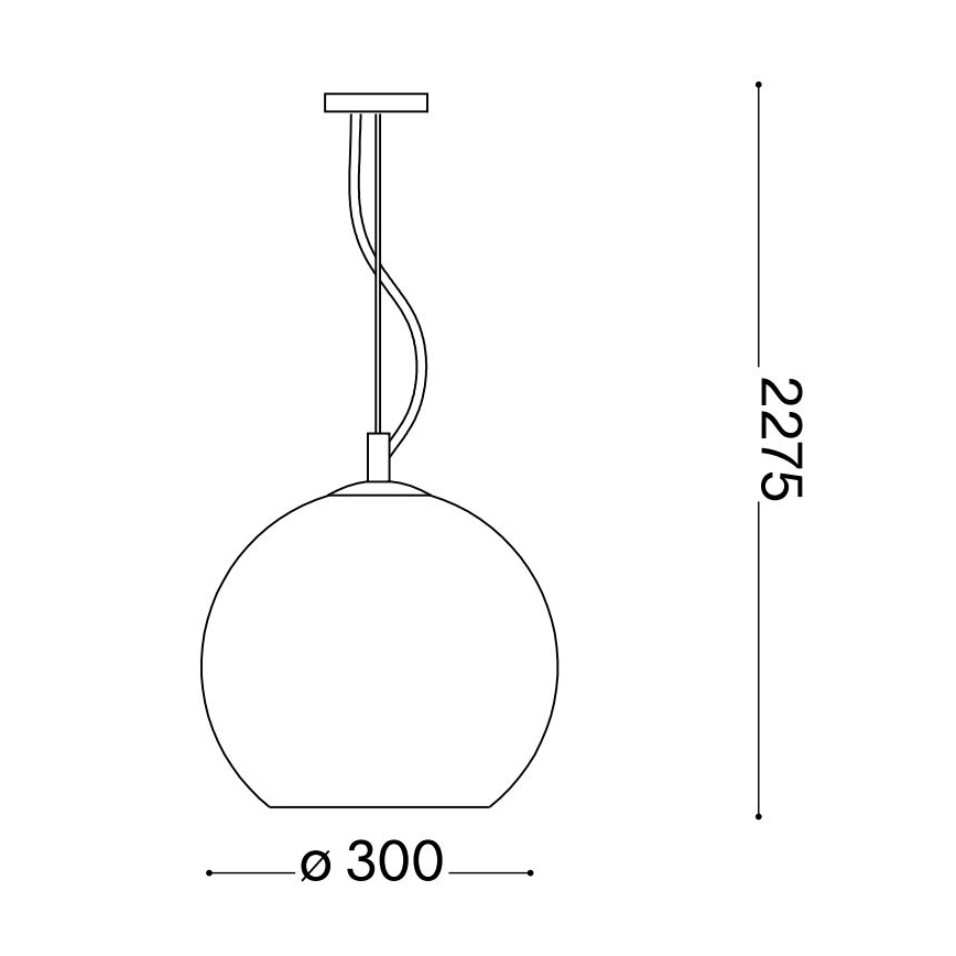 Ideal Lux - Пендел NEMO 1xE27/42W/230V Ø 30 см бежов