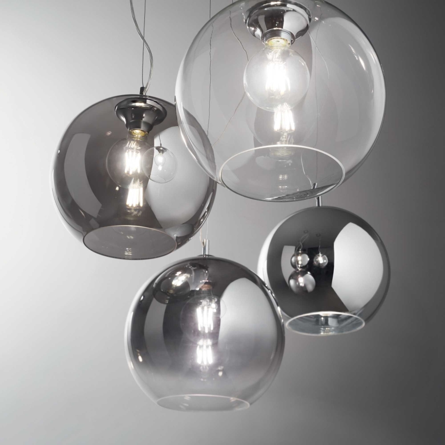 Ideal Lux - Пендел NEMO 1xE27/42W/230V Ø 30 см опушен