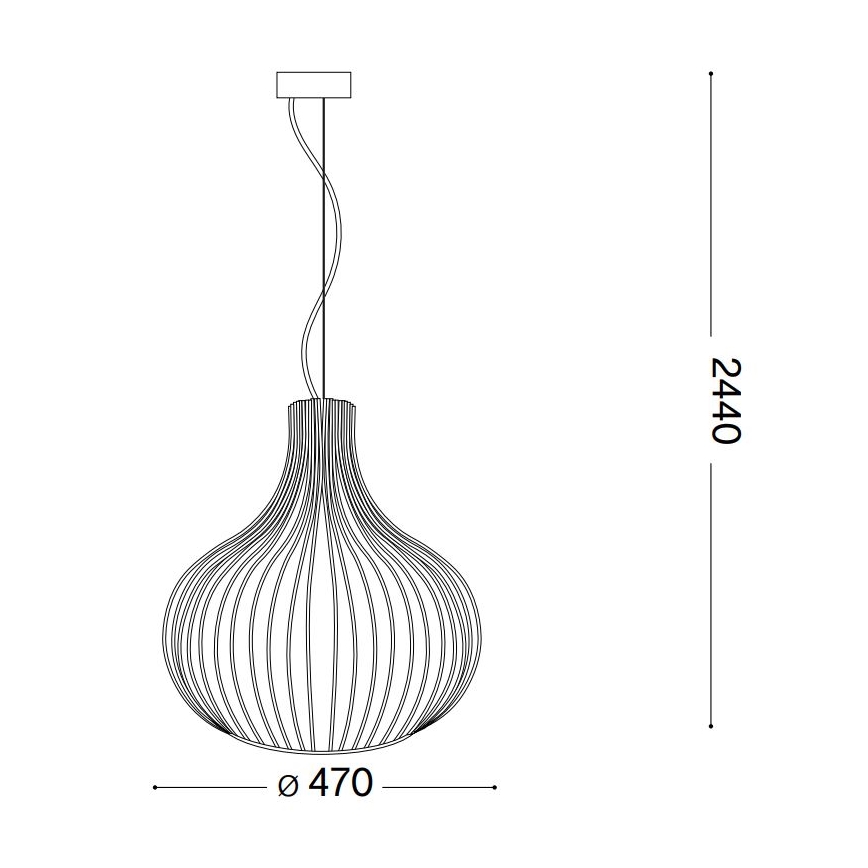 Ideal Lux - Пендел ONION 1xE27/60W/230V Ø 47 см