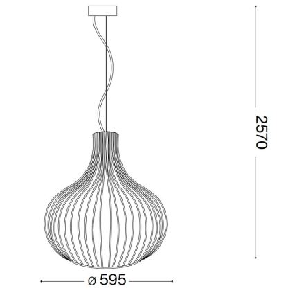 Ideal Lux - Пендел ONION 1xE27/60W/230V Ø 59,5 см