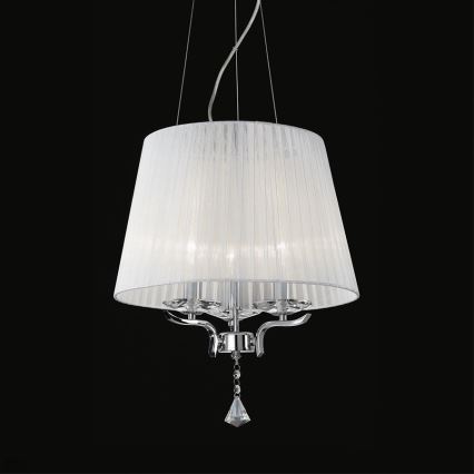 Ideal Lux - Кристален пендел PEGASO 3xE14/28W/230V Ø 40 см лъскав хром