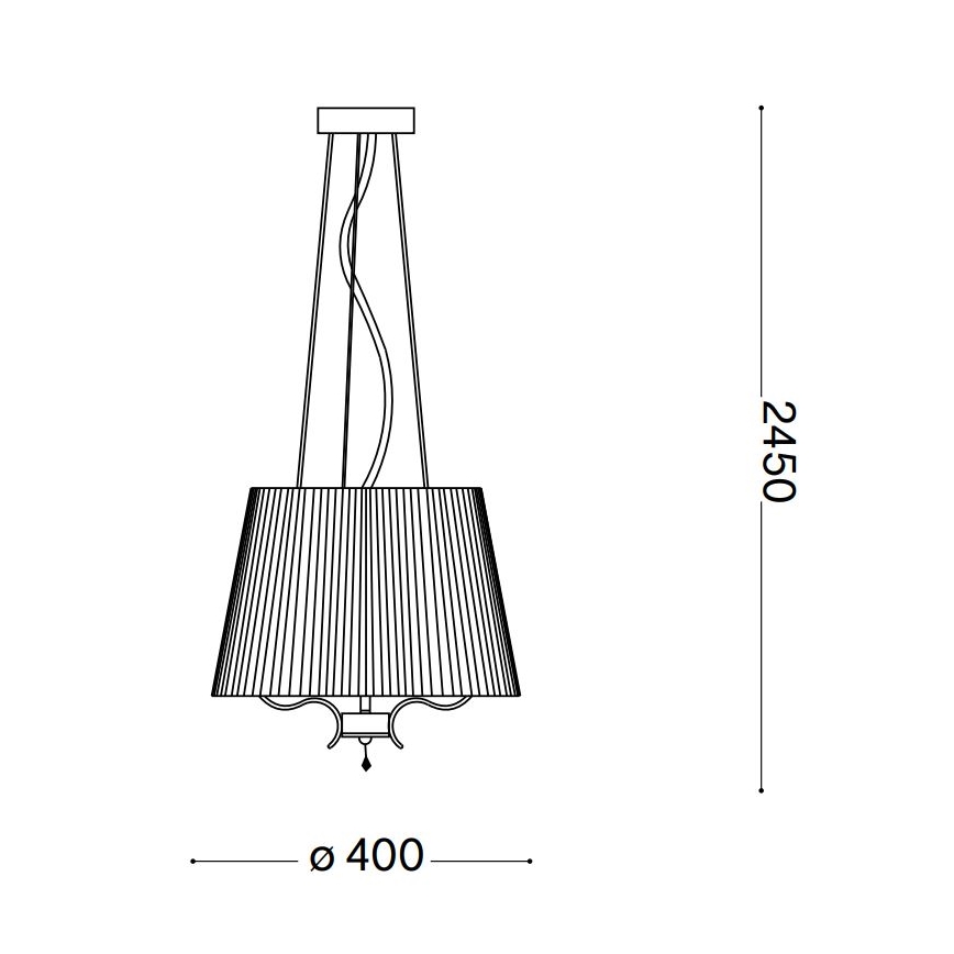 Ideal Lux - Кристален пендел PEGASO 3xE14/28W/230V Ø 40 см златист