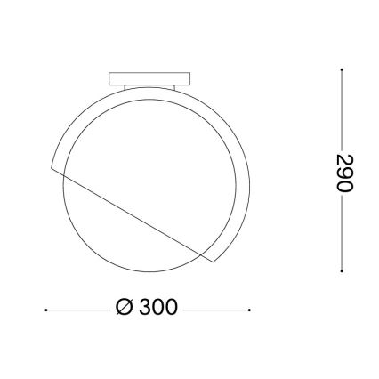 Ideal Lux - Плафон BLOOM 1xE27/42W/230V pr. 30 cm златисто/опушено бежово