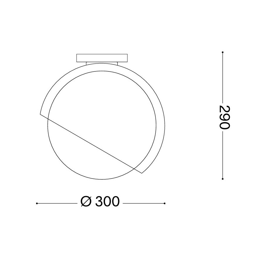 Ideal Lux - Плафон BLOOM 1xE27/42W/230V pr. 30 cm златисто/опушено бежово