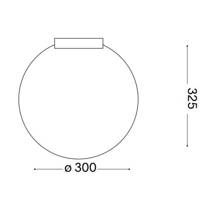 Ideal Lux - Плафон CARTA 1xE27/25W/230V Ø 30 см бял