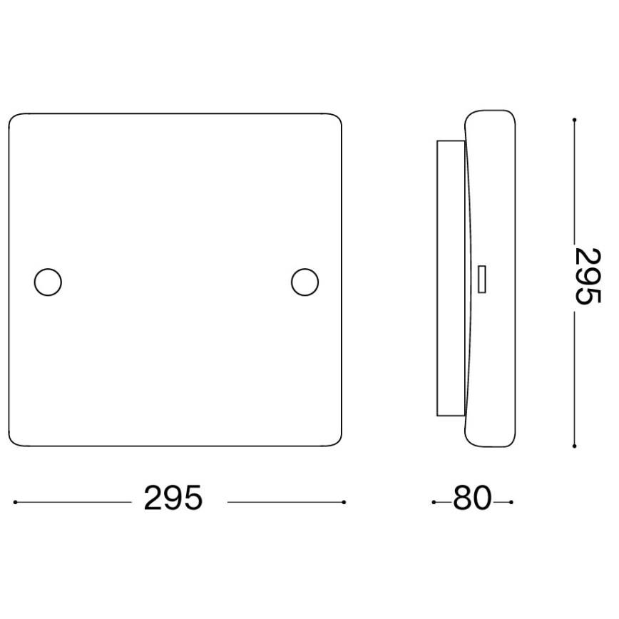 Ideal Lux - Плафон CELINE 2xE27/60W/230V 29,5x29,5 бял