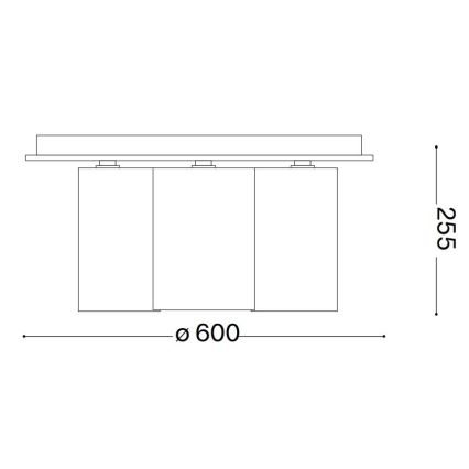 Ideal Lux - Плафон DAISY 6xE27/52W/230V Ø 60 см златист/бял
