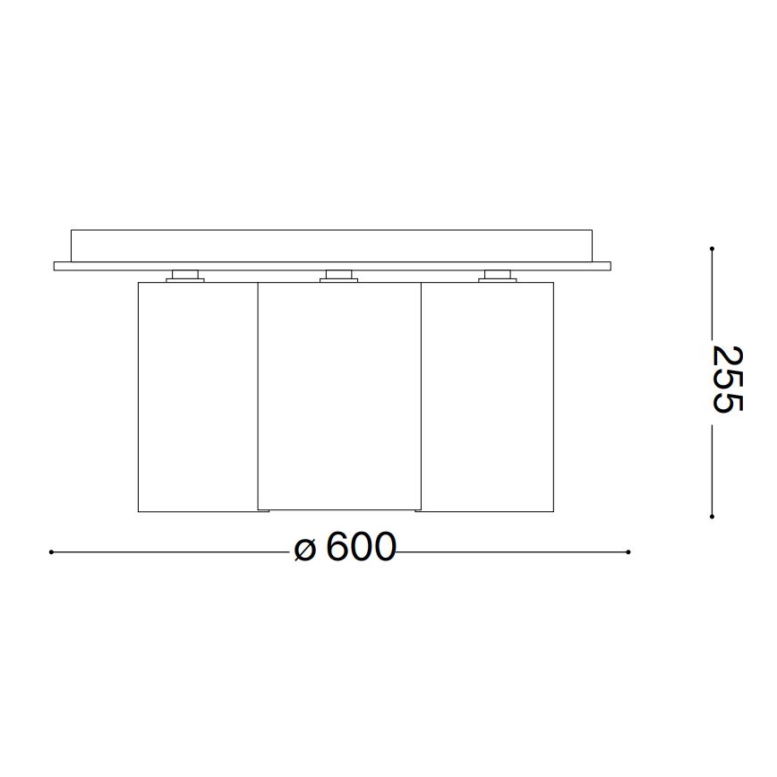 Ideal Lux - Плафон DAISY 6xE27/52W/230V Ø 60 см златист/бял
