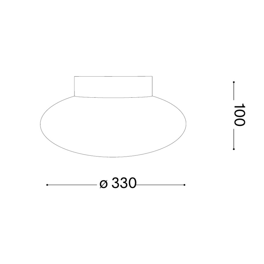 Ideal Lux - Плафон SMARTIES 1xE27/42W/230V Ø 33 см бял