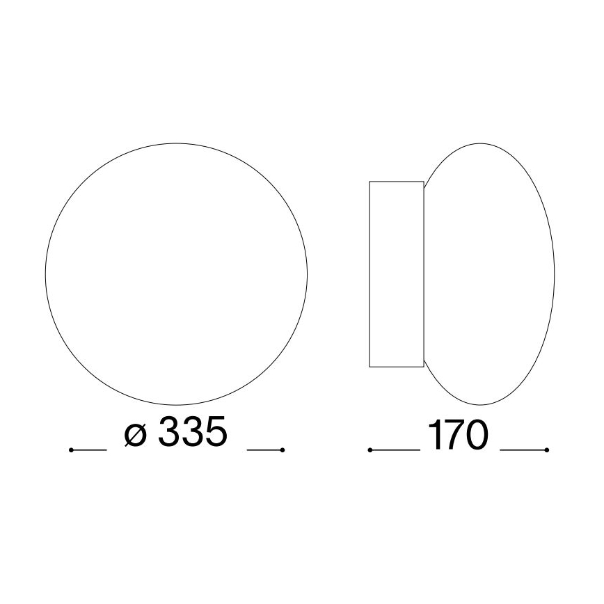 Ideal Lux - Плафон за баня BUBBLE 1xE27/60W/230V Ø 33,5 см IP44 бял