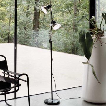 Ideal Lux - Подова лампа POLLY 2xE27/60W/230V черна