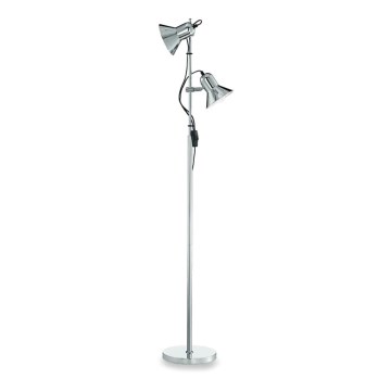 Ideal Lux - Подова лампа POLLY 2xE27/60W/230V лъскав хром