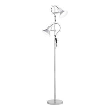 Ideal Lux - Подова лампа POLLY 2xE27/60W/230V сребриста