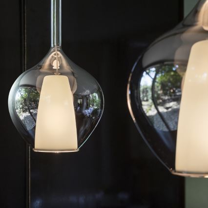 Ideal Lux - Подвесен полилей на кабел KALIQUE 1xE27/42W/230V Ø 18 см димно-черен