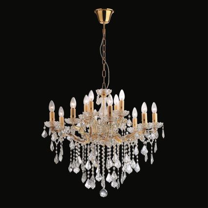 Ideal Lux - Полилей на верижка 12xE14/40W/230V златна