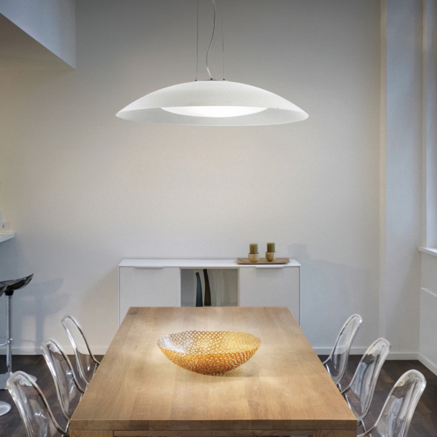 Ideal Lux - Полилей на кабел 3xE27/60W/230V, диаметър 64 см, бял