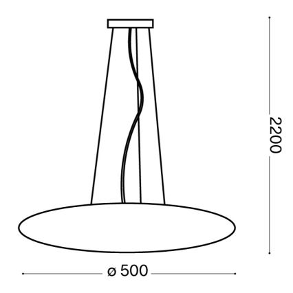 Ideal Lux - Полилей на кабел GLORY 3xE27/60W/230V Ø 50 см, бял