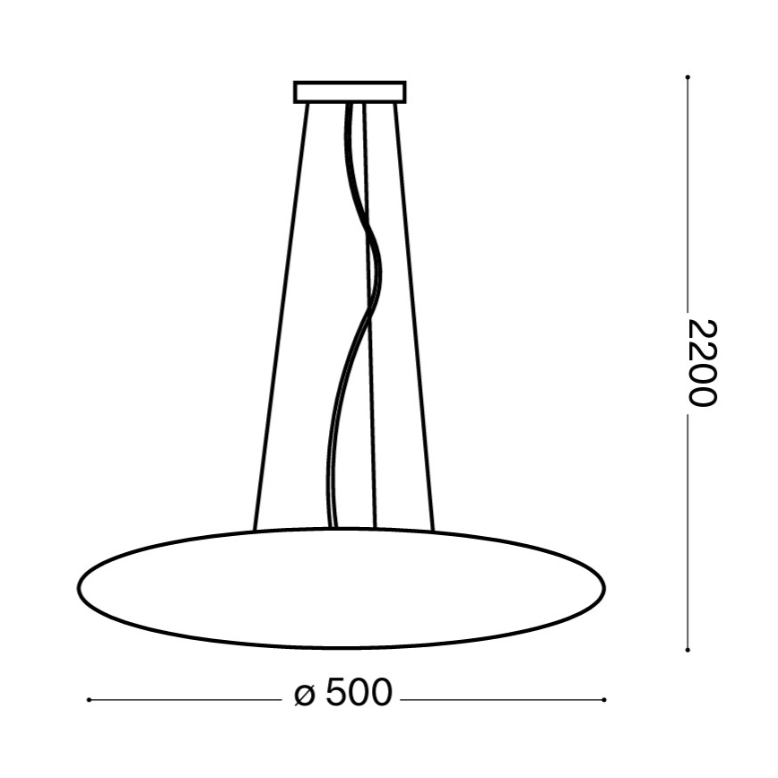 Ideal Lux - Полилей на кабел GLORY 3xE27/60W/230V Ø 50 см, бял