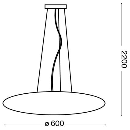 Ideal Lux - Полилей на кабел GLORY 5xE27/60W/230V, диаметър 60 см, бял