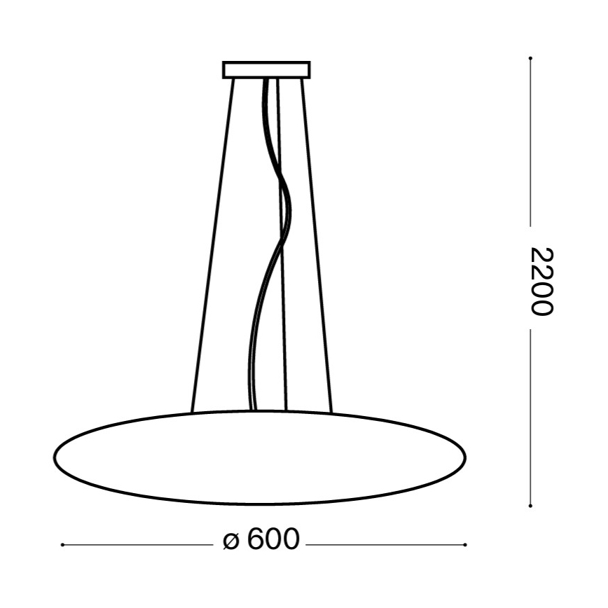 Ideal Lux - Полилей на кабел GLORY 5xE27/60W/230V, диаметър 60 см, бял