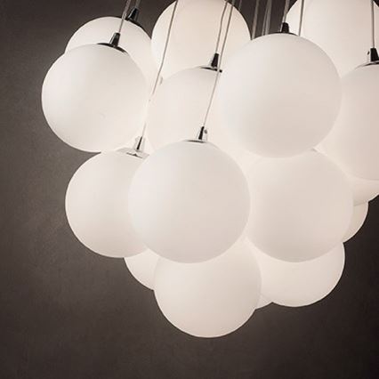 Ideal Lux - полилей на кабел MAPA, 11 x E14, 40 W, 230 V, Ø 58 см, бял
