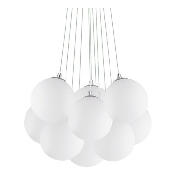 Ideal Lux - Полилей на кабел MAPA 11xE14/40W/230V Ø 58 cm бял