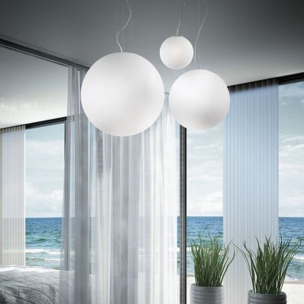 Ideal Lux - Полилей на кабел MAPA 1xE27/42W/230V Ø 40 см бял
