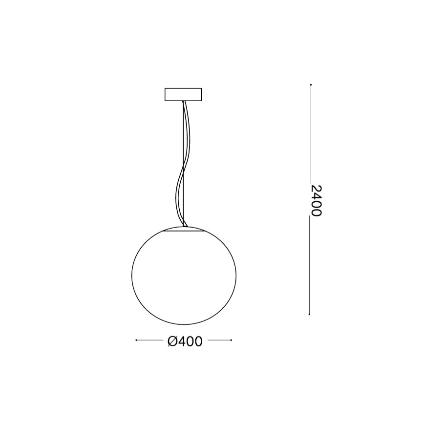 Ideal Lux - Полилей на кабел MAPA 1xE27/42W/230V Ø 40 см бял