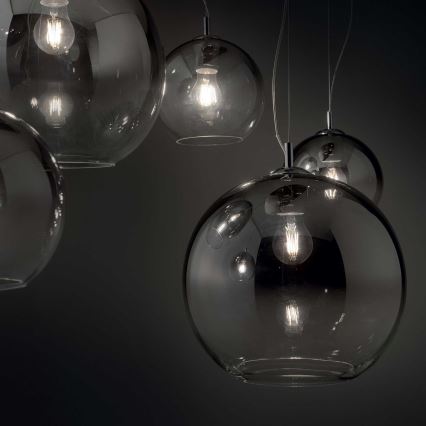 Ideal Lux - Полилей на кабел NEMO PLUS 5xE27/42W/230V лъскав хром/димчато сиво