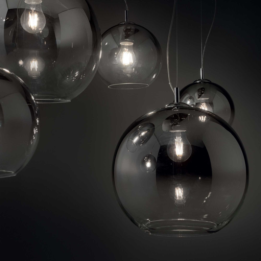 Ideal Lux - Полилей на кабел NEMO PLUS 5xE27/42W/230V лъскав хром/димчато сиво