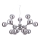 Ideal Lux - Полилей на кабел NODI 15xE14/28W/230V диам. 105 cm лъскав хром