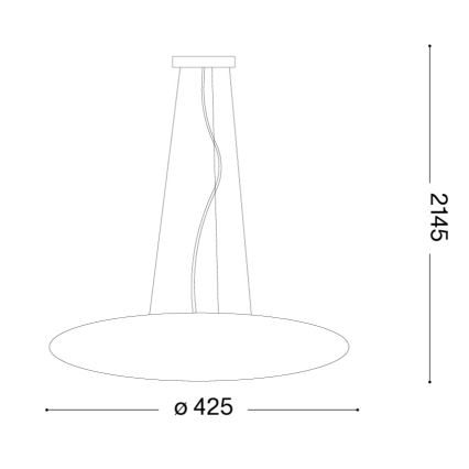 Ideal Lux - Полилей на кабел SMARTIES 3xE27/42W/230V, диаметър 42,5 см, бял