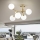 Ideal Lux - Полилей тип плафон NODI 5xE14/28W/230V 50x55 cm месинг/бял