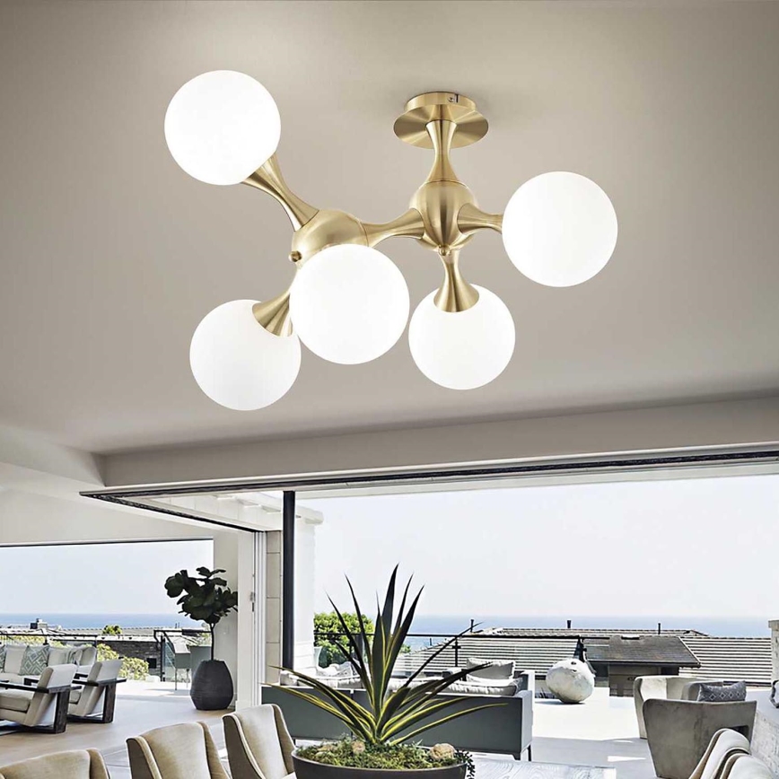 Ideal Lux - Полилей за повърхностен монтаж NODI 5xE14/28W/230V месинг
