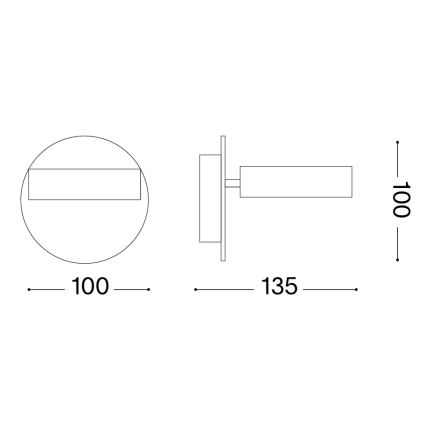 Ideal Lux - стенен точков LED аплик OBY LED/6W/230V CRI 90 бял