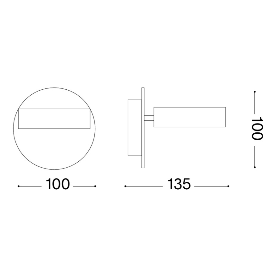 Ideal Lux - стенен точков LED аплик OBY LED/6W/230V CRI 90 бял