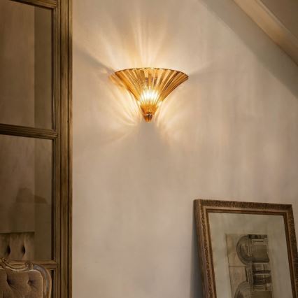 Ideal Lux - Стенна лампа SANTA 1xE14/40W/230V златна