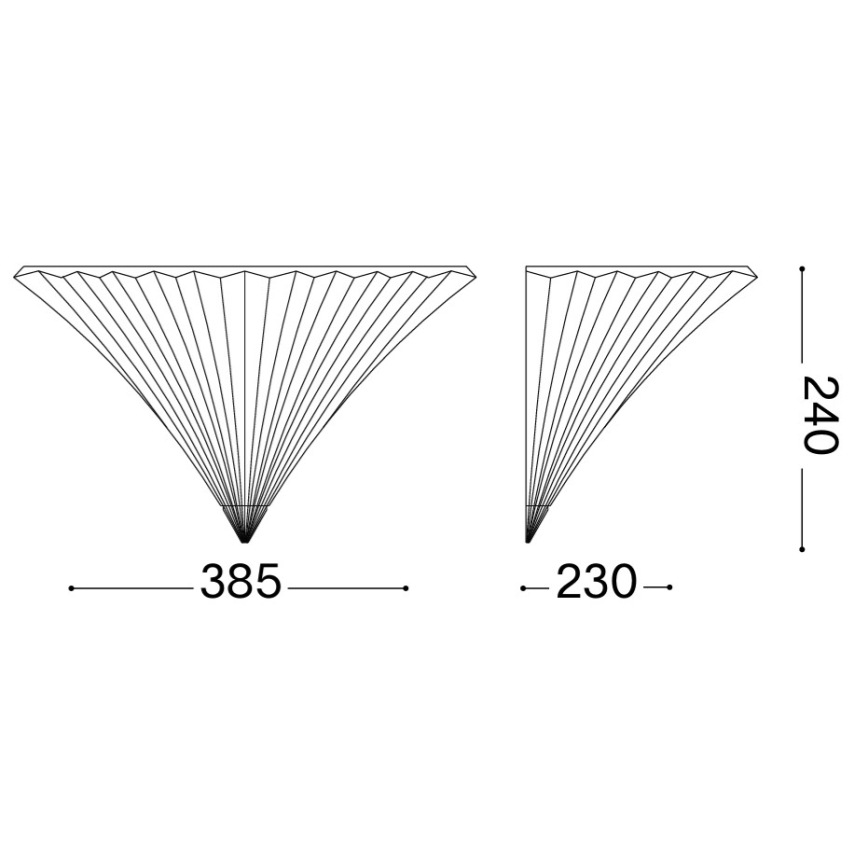 Ideal Lux - Стенна лампа SANTA 1xE14/40W/230V златна