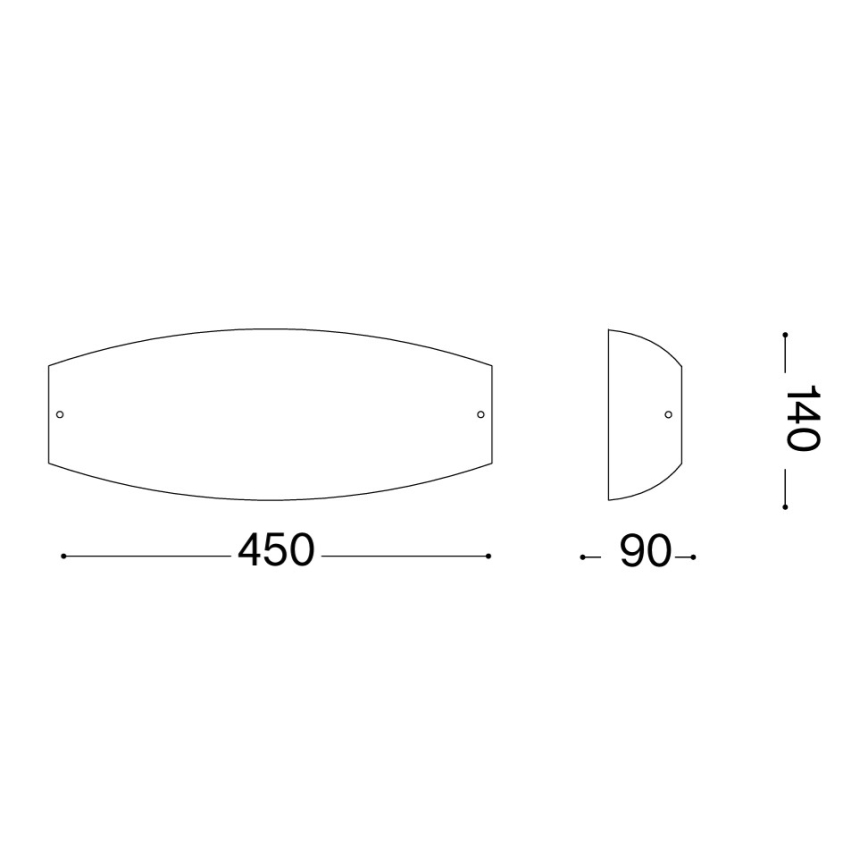 Ideal Lux - Стенно осветително тяло ALI 2xE27/60W/230V бяло