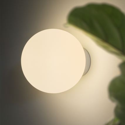 Ideal Lux - Стенно осветително тяло MAPA, 1xE27/42W/230V, Ø 20 см, бяло