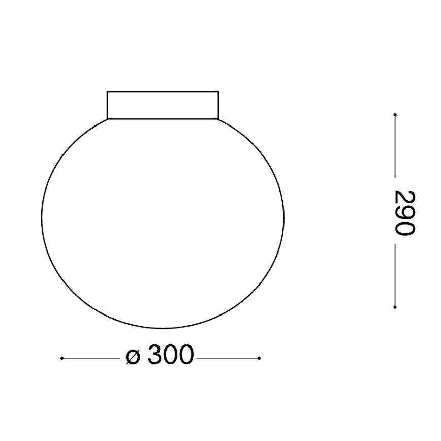 Ideal Lux - Стенно осветително тяло MAPA 1xE27/42W/230V Ø 30 см бяло